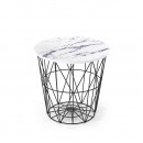 Стол журнальный HALMAR HARISSA B черный/белый мрамор